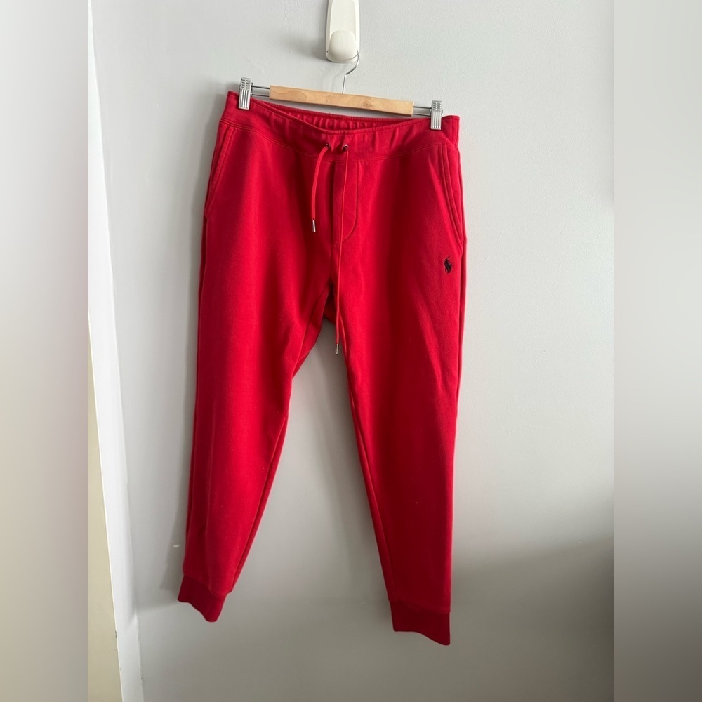 Polo Ralph Lauren Red Jogger Sweatpants Pony Logo Size M